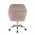 Homeroots Office Chair - Dusky Rose Velvet 319075